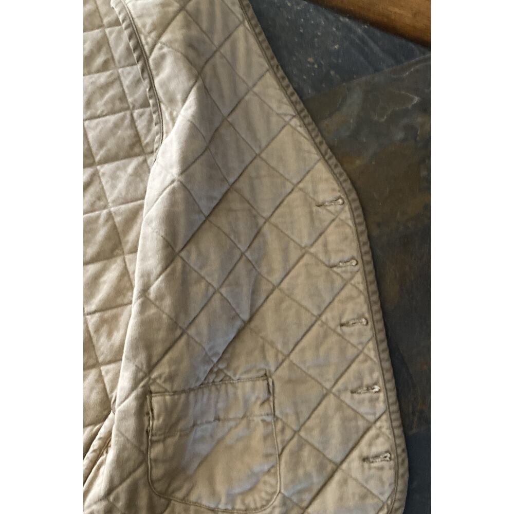 Vintage Eddie Bauer Quilted TAN HUNTING /Western Vest XL~ RARE Find - Picture 6 of 10